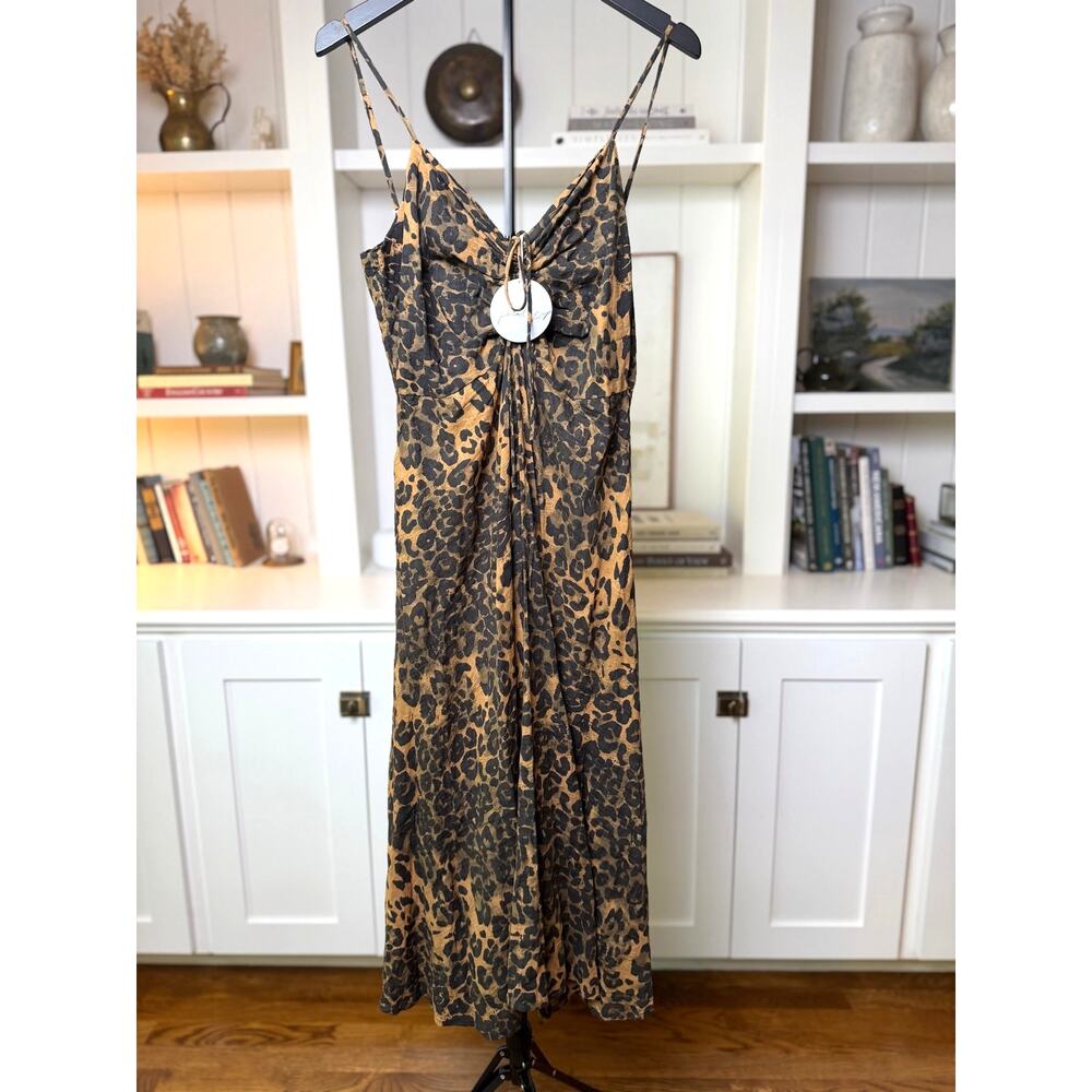 🐆 Petal + Pup Leopard Print Midi Dress | Size US 10 | NWT